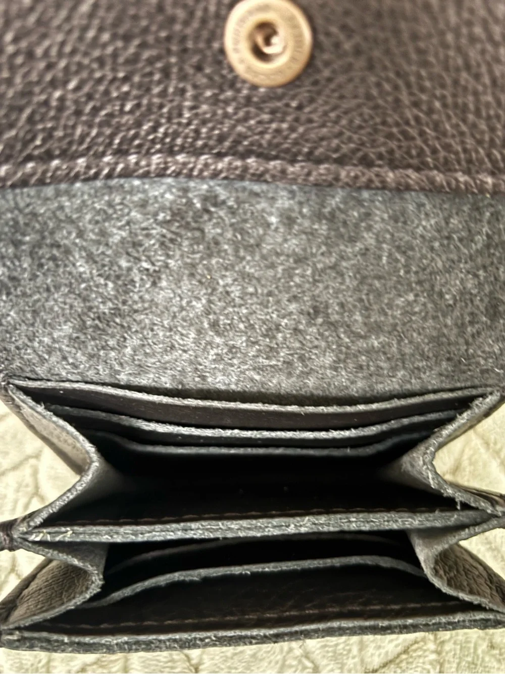 PLG SMALL BLACK PEBBLED LEATHER BOZEMAN WALLET